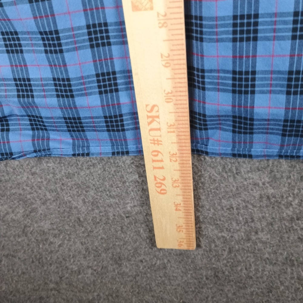 LL Bean Wrinkle-Free Kennebunk Sport Shirt Men XL Traditional Fit Check Blue Red - Picture 7 of 8